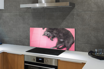 Painel de vidro Gato deitado
