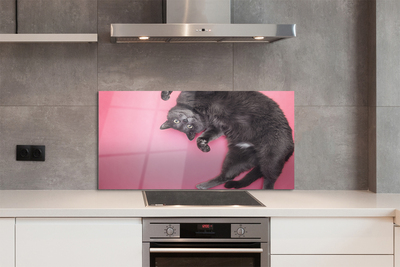 Painel de vidro Gato deitado