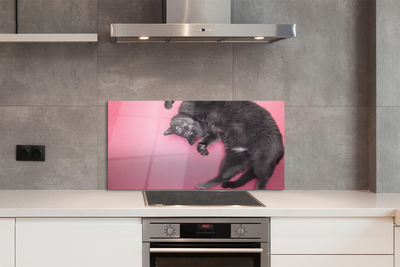 Painel de vidro Gato deitado