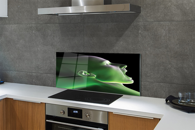 Painel de vidro Cabeça humana luz verde