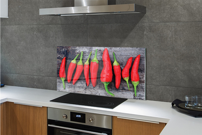Painel de vidro Pimentões vermelhos
