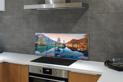 Painel de vidro Alemanha Montanhas Alpes Outono Lago