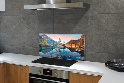 Painel de vidro Alemanha Montanhas Alpes Outono Lago