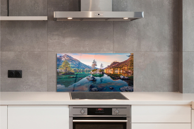 Painel de vidro Alemanha Montanhas Alpes Outono Lago