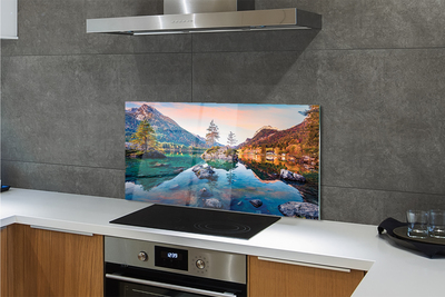 Painel de vidro Alemanha Montanhas Alpes Outono Lago