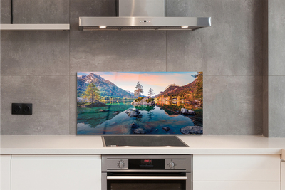 Painel de vidro Alemanha Montanhas Alpes Outono Lago