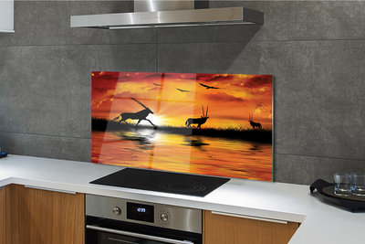 Painel de vidro Lago dos pássaros oeste