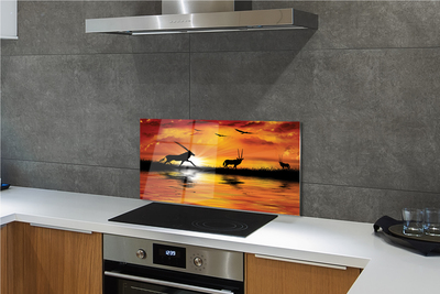 Painel de vidro Lago dos pássaros oeste