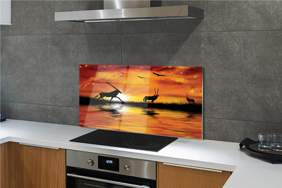 Painel de vidro Lago dos pássaros oeste