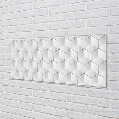 Painel de vidro hexágonos 3D
