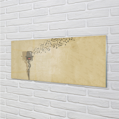Painel de vidro Microfone musical