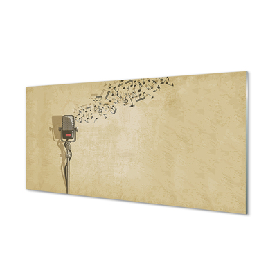 Painel de vidro Microfone musical