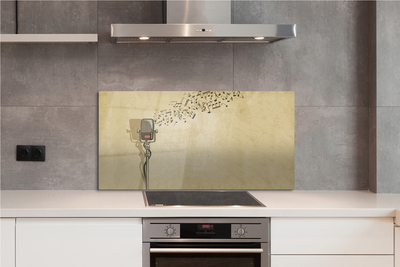 Painel de vidro Microfone musical