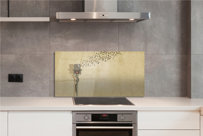 Painel de vidro Microfone musical