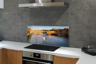 Painel de vidro Pontes do nascer do sol na Itália