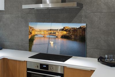 Painel de vidro Pontes do nascer do sol na Itália