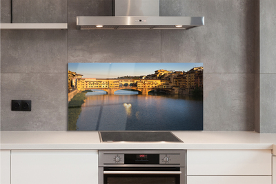 Painel de vidro Pontes do nascer do sol na Itália