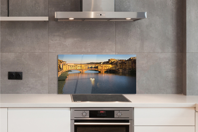 Painel de vidro Pontes do nascer do sol na Itália