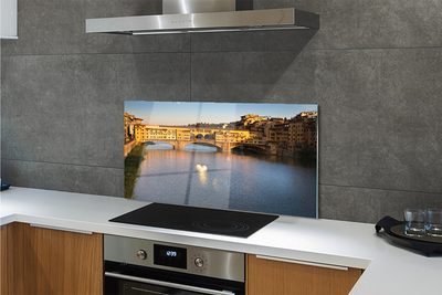 Painel de vidro Pontes do nascer do sol na Itália