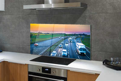 Painel de vidro Carros voadores de rodovia