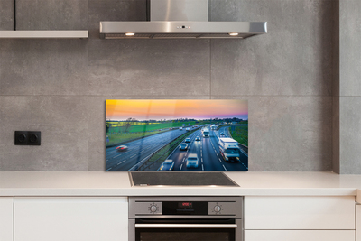 Painel de vidro Carros voadores de rodovia