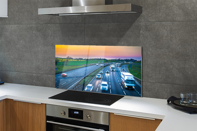 Painel de vidro Carros voadores de rodovia