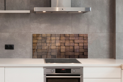 Painel de vidro Grão de madeira de gato