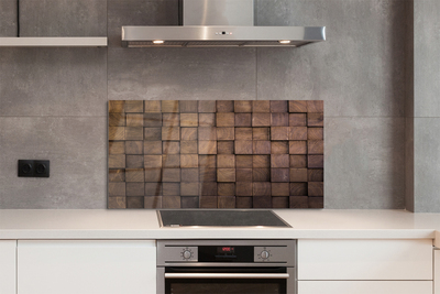 Painel de vidro Grão de madeira de gato