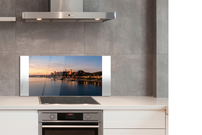 Painel de vidro Castelo do Rio Sunset de Cracóvia