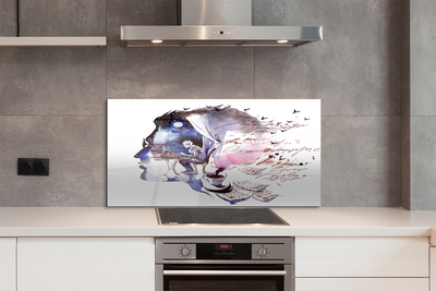 Painel de vidro Imagem do rosto de um homem