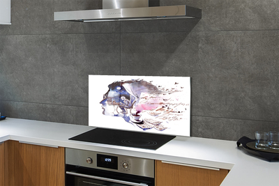 Painel de vidro Imagem do rosto de um homem