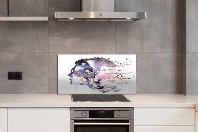 Painel de vidro Imagem do rosto de um homem