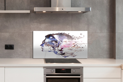 Painel de vidro Imagem do rosto de um homem