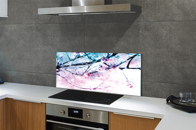 Painel de vidro Céu de gravetos de árvore