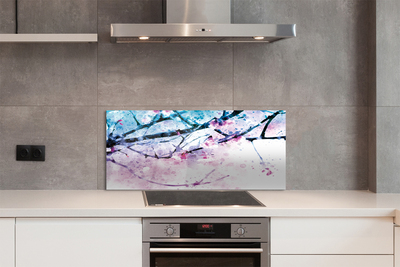 Painel de vidro Céu de gravetos de árvore