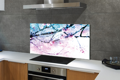 Painel de vidro Céu de gravetos de árvore