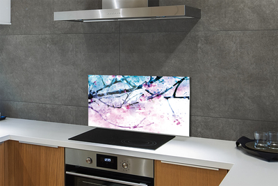 Painel de vidro Céu de gravetos de árvore