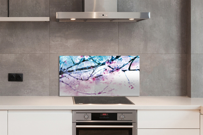 Painel de vidro Céu de gravetos de árvore