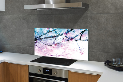 Painel de vidro Céu de gravetos de árvore