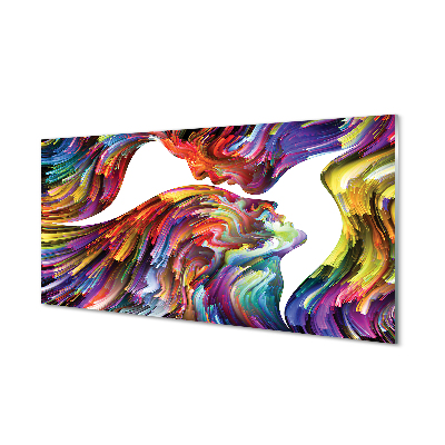 Painel de vidro Pintura facial colorida