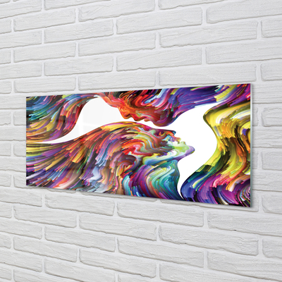 Painel de vidro Pintura facial colorida