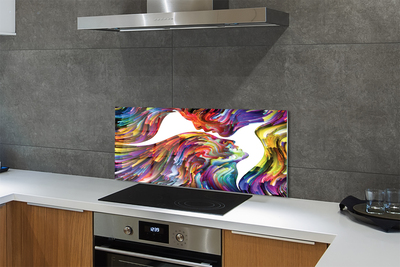 Painel de vidro Pintura facial colorida