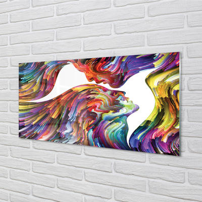 Painel de vidro Pintura facial colorida