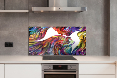 Painel de vidro Pintura facial colorida