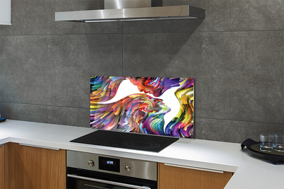 Painel de vidro Pintura facial colorida