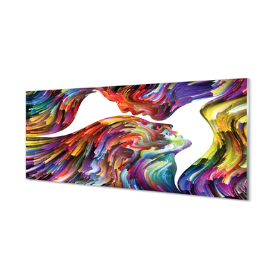 Painel de vidro Pintura facial colorida