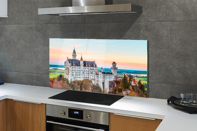 Painel de vidro Castelo da Alemanha Outono Munique