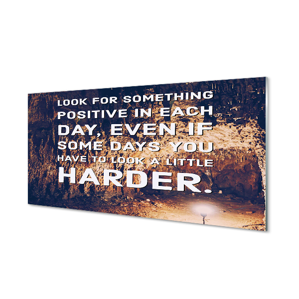 Painel de vidro Inscrição na caverna