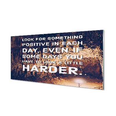 Painel de vidro Inscrição na caverna