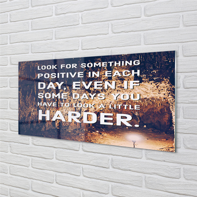 Painel de vidro Inscrição na caverna